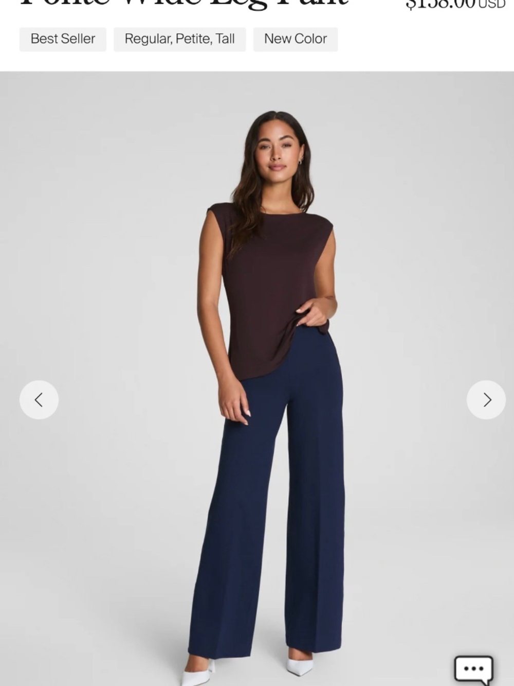 Spanx Ponte wide leg pants , M